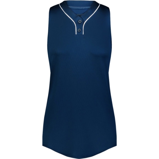 Custom Womens Cutter Jersey Navy/ White