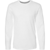 Custom Unisex Fine Jersey Long Sleeve Tee White