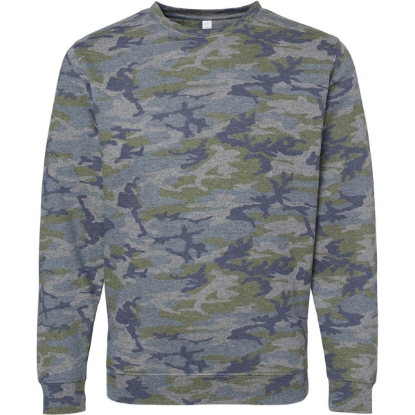 Custom Unisex Elevated Fleece Crewneck Sweatshirt Vintage Camo