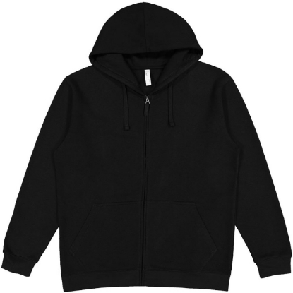 Custom Unisex Full-Zip Hoodie Sweatshirt Black