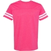 Custom Unisex Football Fine Jersey Tee Vintage Hot Pink/ White