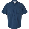 Custom Mens Hatteras Performance Short Sleeve Fishing Shirt Navy