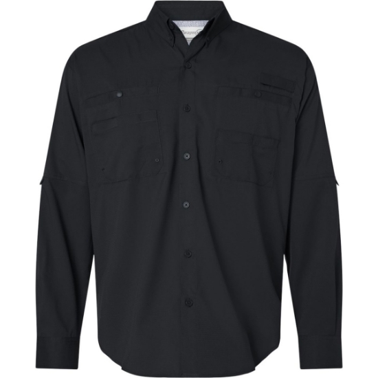 Custom Mens Kitty Hawk Performance Fishing Shirt Black