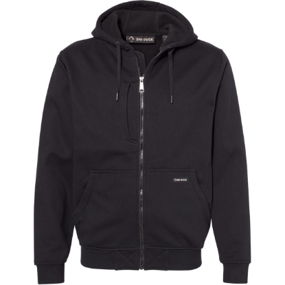 Custom Mens Bateman Bonded Power Fleece 2.0 Full-Zip Jacket Black