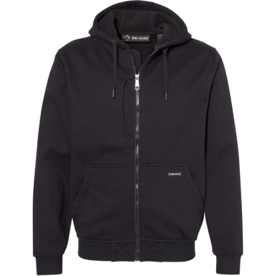 Custom Mens Bateman Bonded Power Fleece 2.0 Full-Zip Jacket Black
