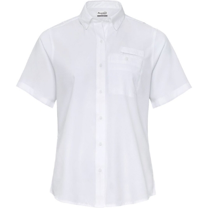 Custom Womens Hatteras Performance Short Sleeve Fishing Shirt White