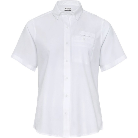 Custom Womens Hatteras Performance Short Sleeve Fishing Shirt White