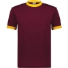 Custom Unisex 50/50 Ringer T-Shirt Maroon/ Gold