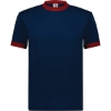 Custom Unisex 50/50 Ringer T-Shirt Navy/ Red