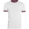 Custom Unisex 50/50 Ringer T-Shirt White/ Maroon