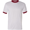 Custom Unisex 50/50 Ringer T-Shirt White/ Red