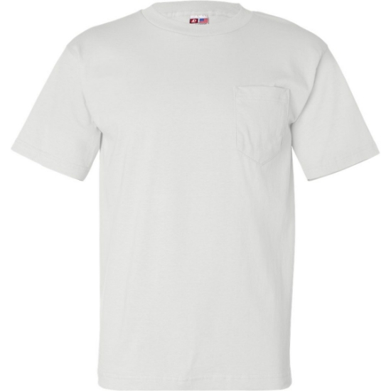Custom Unisex USA-Made Pocket T-Shirt White