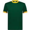 Custom Youth Ringer T-Shirt Dark Green/ Gold