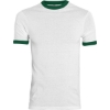 Custom Youth Ringer T-Shirt White/ Dark Green