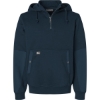 Custom Mens Mission Quarter-Zip Hooded Pullover Deep Blue