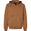 Custom Mens Mission Quarter-Zip Hooded Pullover Saddle