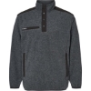 Custom Mens Ranger Melange Fleece Pullover Charcoal