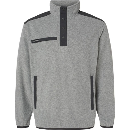 Custom Mens Ranger Melange Fleece Pullover Platinum