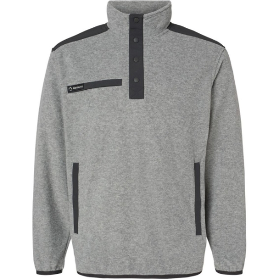 Custom Mens Ranger Melange Fleece Pullover Platinum