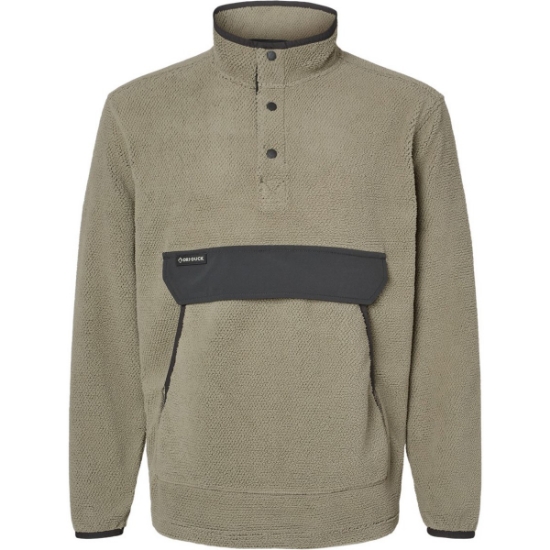 Custom Mens Timber Mountain Fleece Pullover Moss