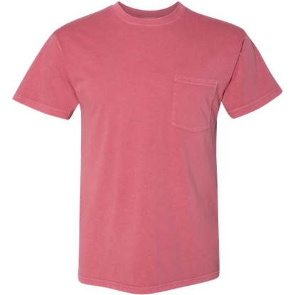 Custom Unisex Inspired Dye Pocket T-Shirt Smoked Paprika