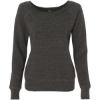 Custom Women’s Sponge Fleece Wide Neck Sweatshirt Charcoal Black Triblend