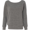 Custom Women’s Sponge Fleece Wide Neck Sweatshirt Grey Triblend