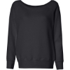 Custom Women’s Sponge Fleece Wide Neck Sweatshirt Solid Black Triblend