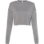 Custom Womens Crop Crewneck Sweatshirt Deep Heather