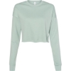 Custom Womens Crop Crewneck Sweatshirt Dusty Blue