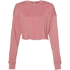Custom Womens Crop Crewneck Sweatshirt Mauve