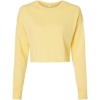 Custom Womens Crop Crewneck Sweatshirt Yellow