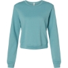 Custom Womens Sponge Fleece Crewneck Sweatshirt Heather Blue Lagoon