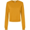 Custom Womens Sponge Fleece Crewneck Sweatshirt Heather Mustard
