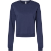 Custom Womens Sponge Fleece Crewneck Sweatshirt Navy