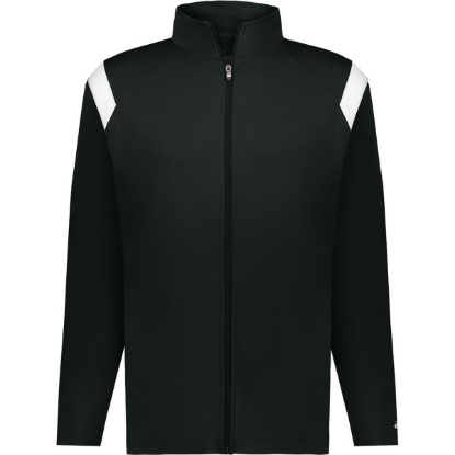 Custom Mens On The Rise Outercore Warm-up Jacket Black/ White