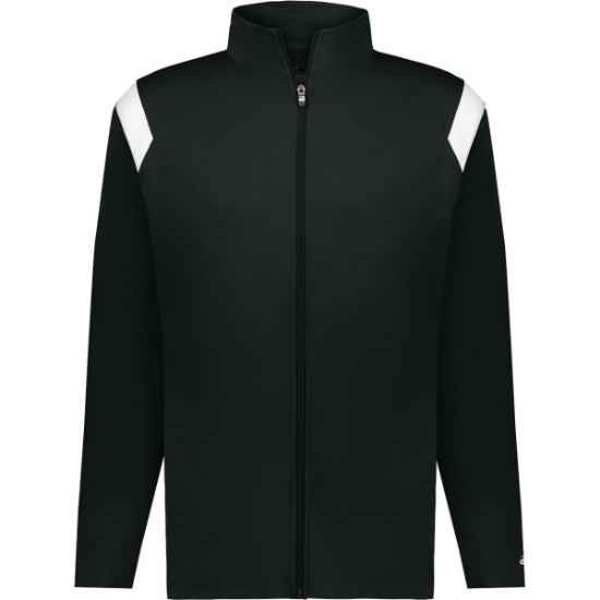 Custom Mens On The Rise Outercore Warm-up Jacket Black/ White