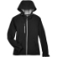 Custom Womens Prospect Two-Layer Fleece Bonded Soft Shell Hooded Jacket Black