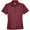 Custom Womens Origin Performance Piqué Polo with Pocket Burgundy