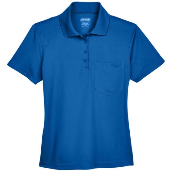 Custom Womens Origin Performance Piqué Polo with Pocket True Royal