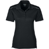 Custom Womens Radiant Performance Piqué Polo with Reflective Piping Black