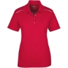 Custom Womens Radiant Performance Piqué Polo with Reflective Piping Classic Red