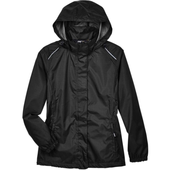 Custom Womens Climate Seam-Sealed Lightweight Variegated Ripstop Jacket Black