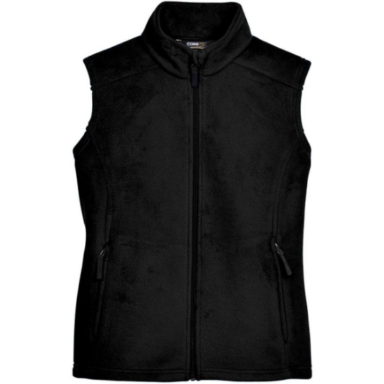 Custom Womens Journey Fleece Vest Black