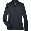 Custom Womens Pinnacle Performance Long Sleeve Piqué Polo Carbon
