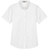 Custom Womens Optimum Short Sleeve Twill Shirt White