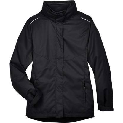 Custom Womens 3-in-1 Jacket with Fleece Liner Black