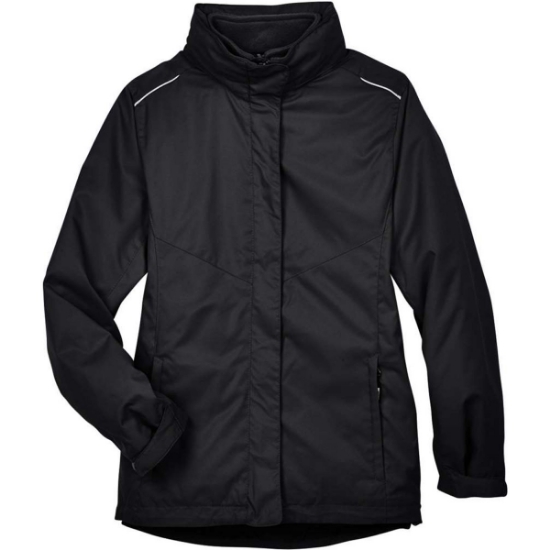 Custom Womens 3-in-1 Jacket with Fleece Liner Black