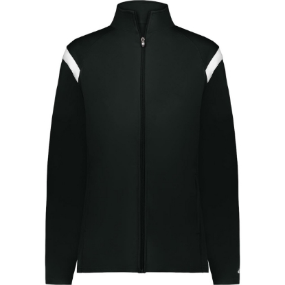 Custom Womens On The Rise Outercore Warm-Up Jacket Black/ White