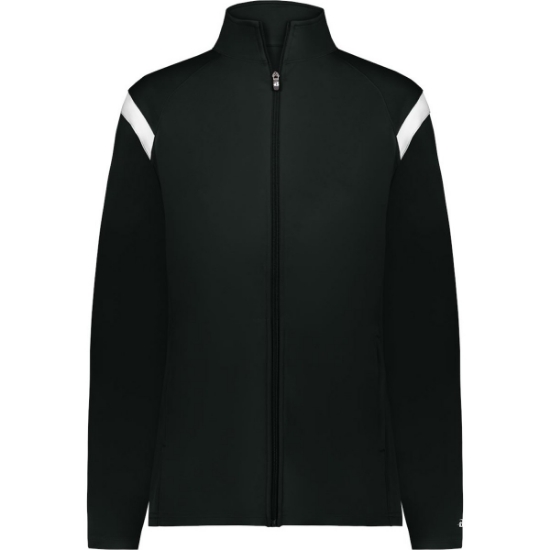 Custom Womens On The Rise Outercore Warm-Up Jacket Black/ White